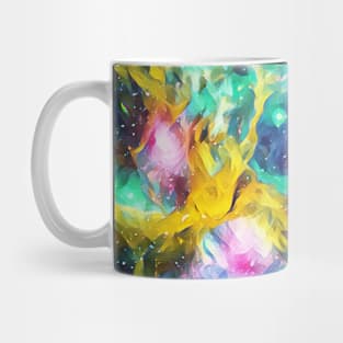 Oil Paint Watercolour Galaxy Mug